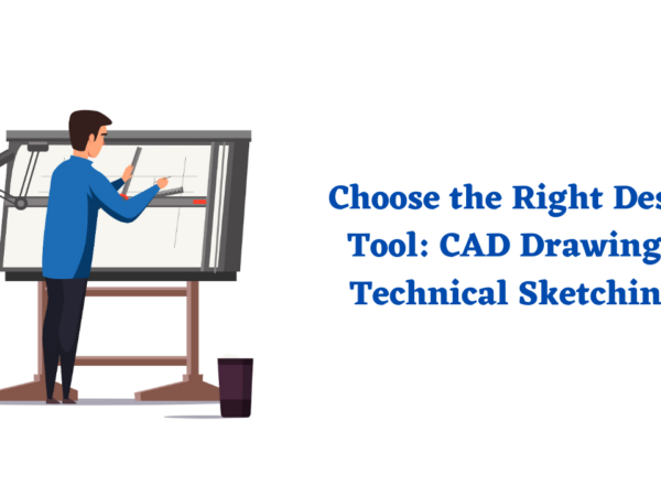 Choosing the Right Design Tool: CAD Drawing or Technical Sketching? #caddesign #cadsoftware #cadservices #caddesignservice