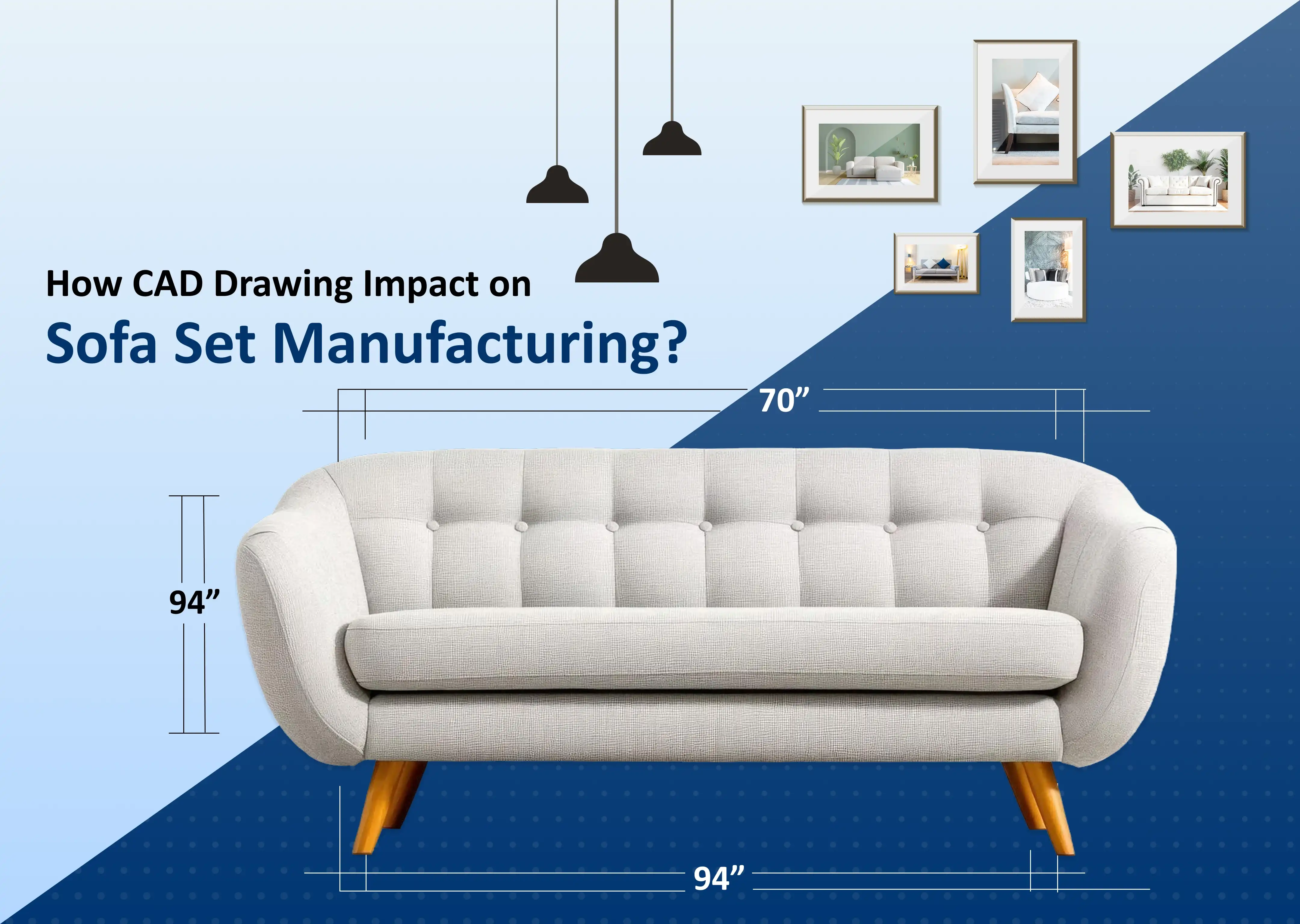 CAD Drawing Services for Sofa Set Manufacturing