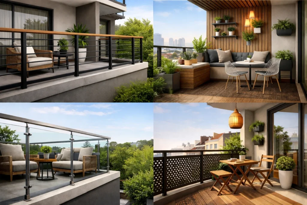 Balcony Railing Design & Modern Balcony Ideas for Small Homes