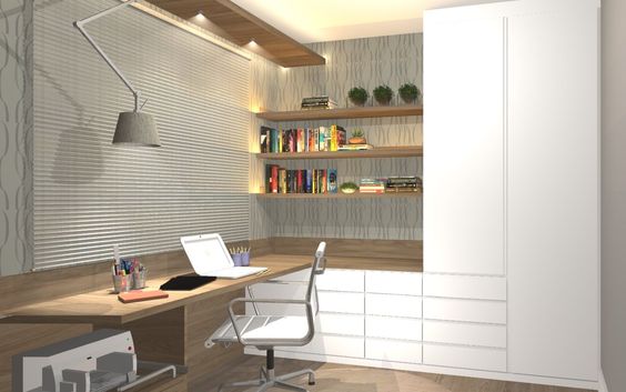study room with Multi-functional Furniture design
