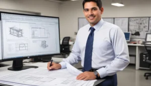 Detailed sheet metal fabrication drawing with measurements and specifications.