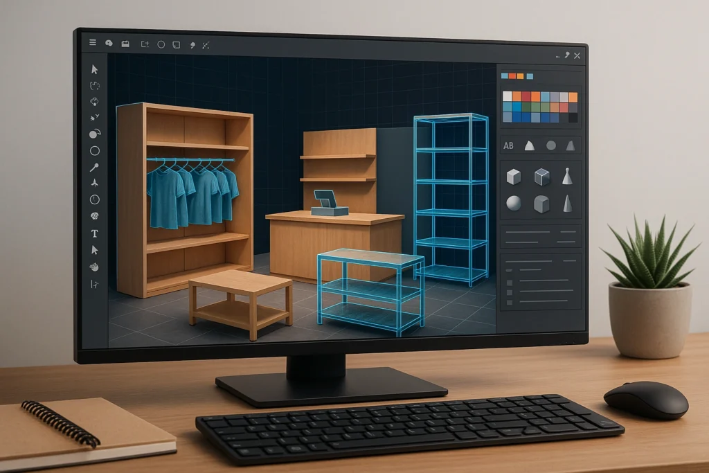 CAD for retail shop furniture