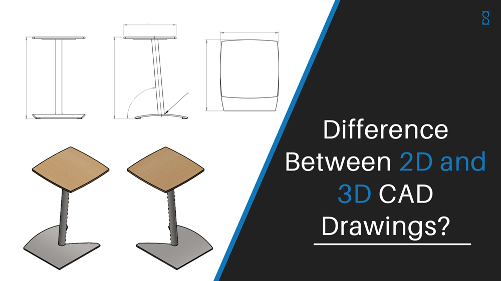 What is the difference between 2D and 3D CAD drawings?