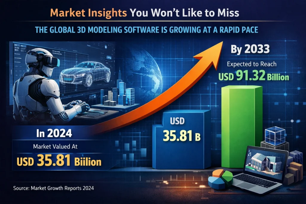 Global 3D modeling software is growing at a rapid pace