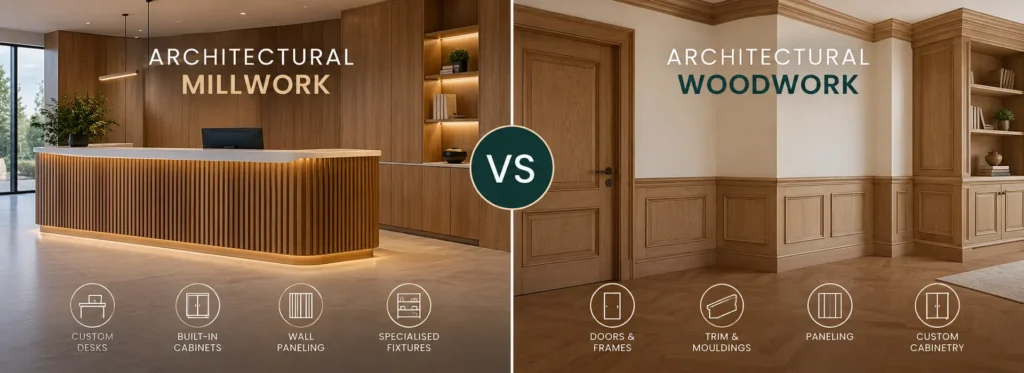 Architectural Millwork vs Architectural Woodwork