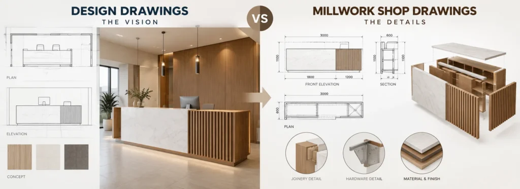 shop drawings vs design drawings